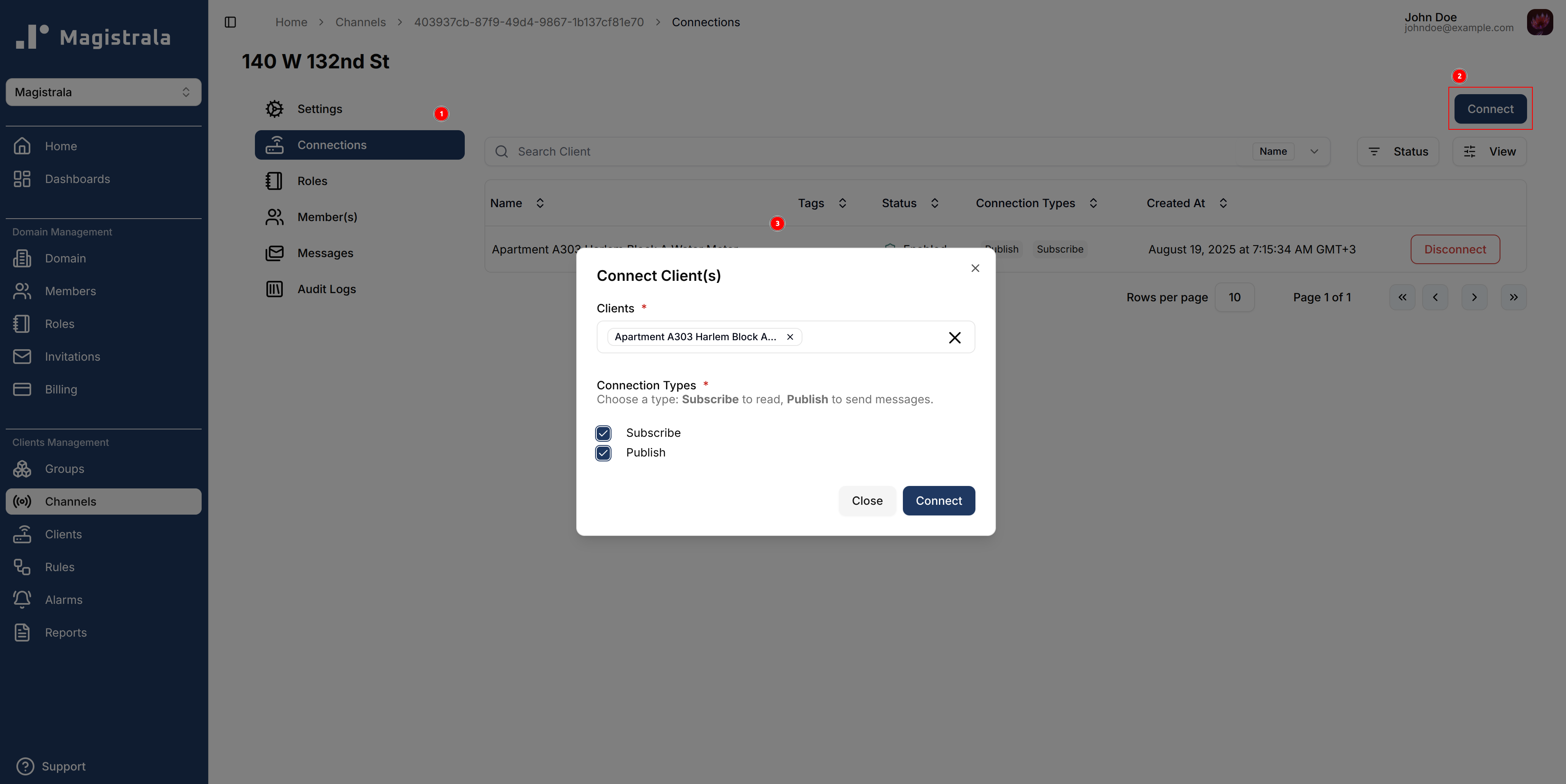 Connect client