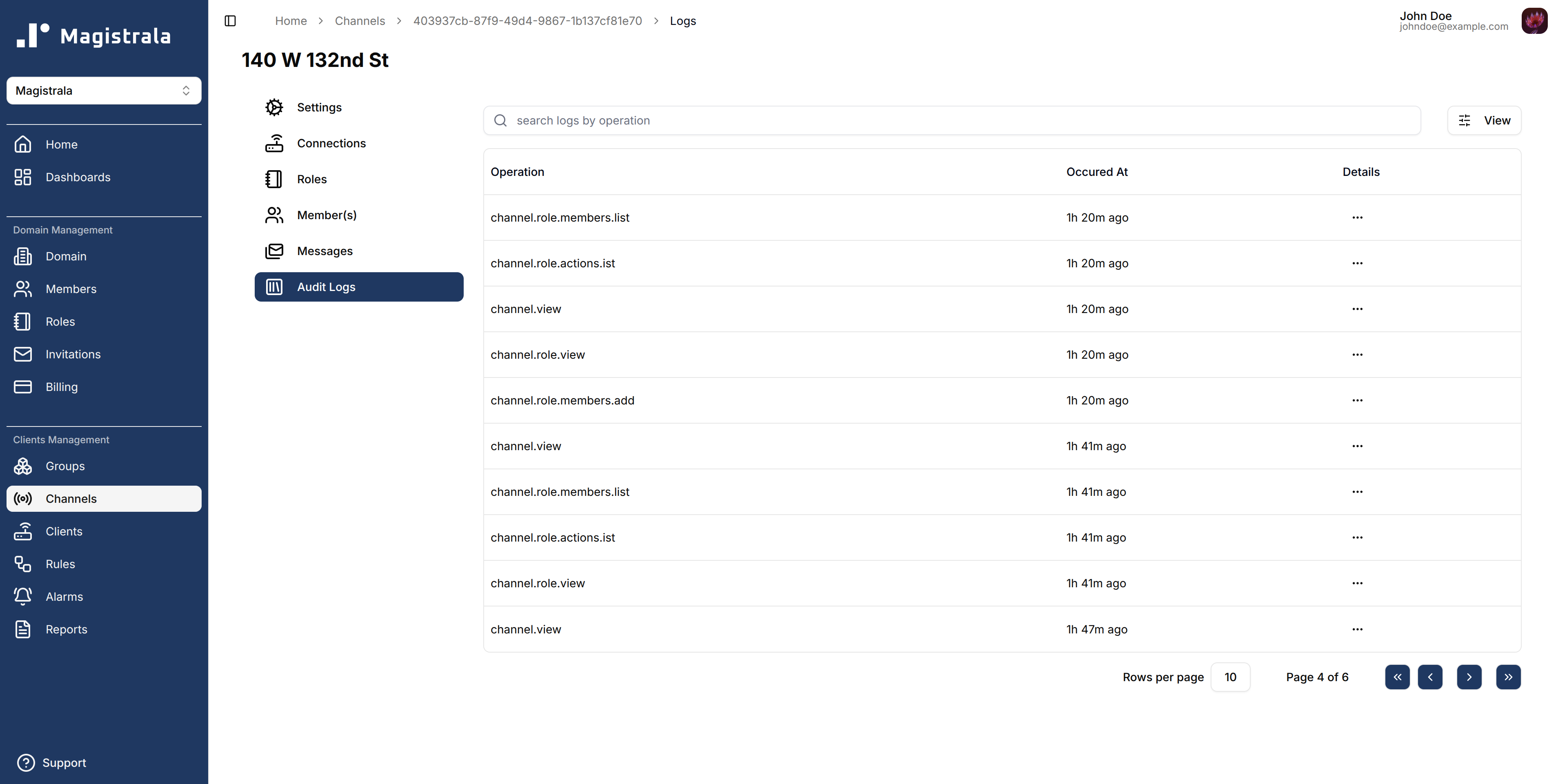 Channel Audit Logs