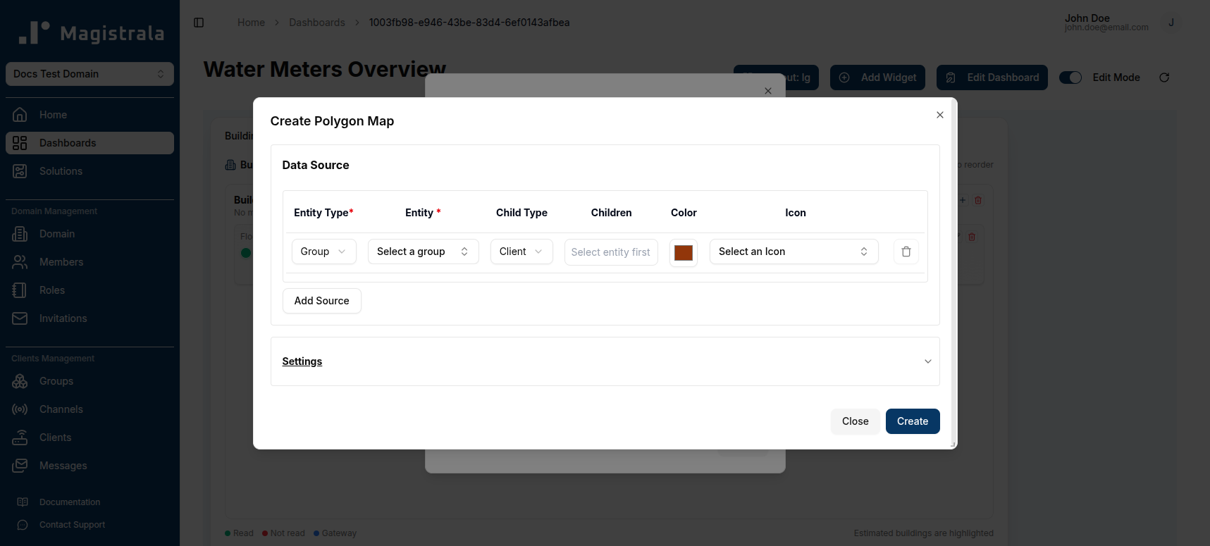 Create Polygon Map Dialog