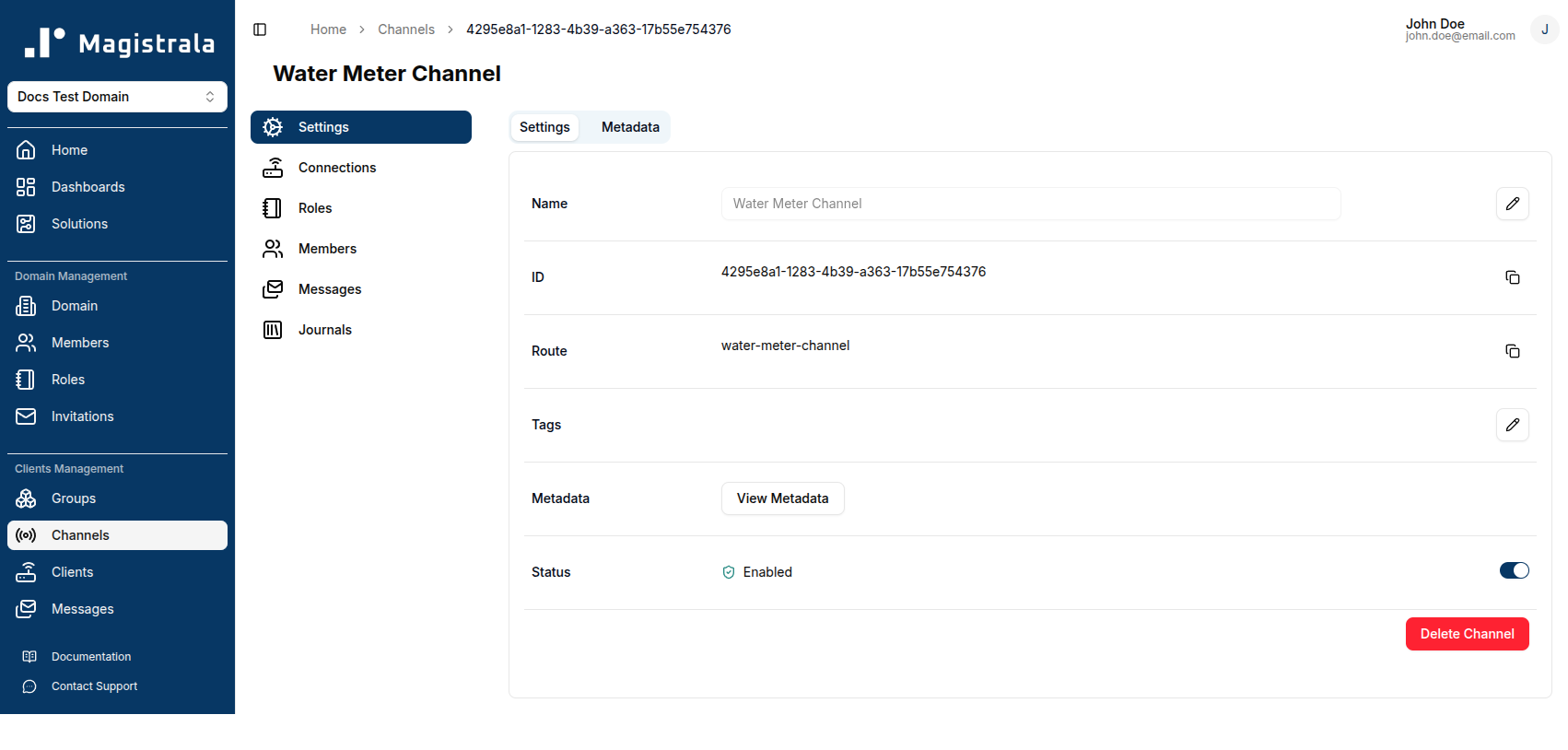 Channel Metadata