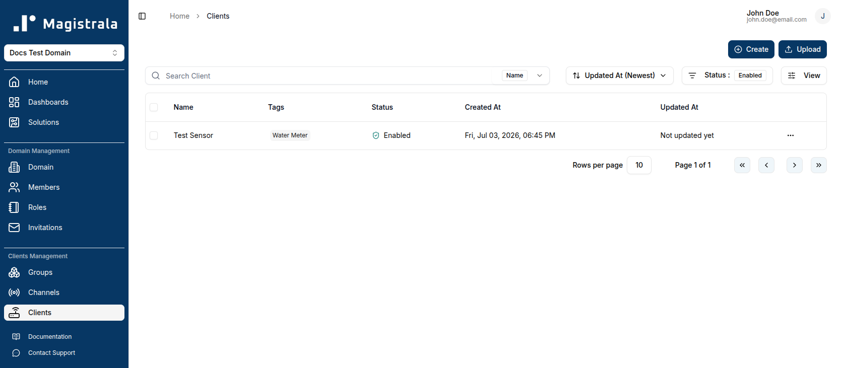 Create client