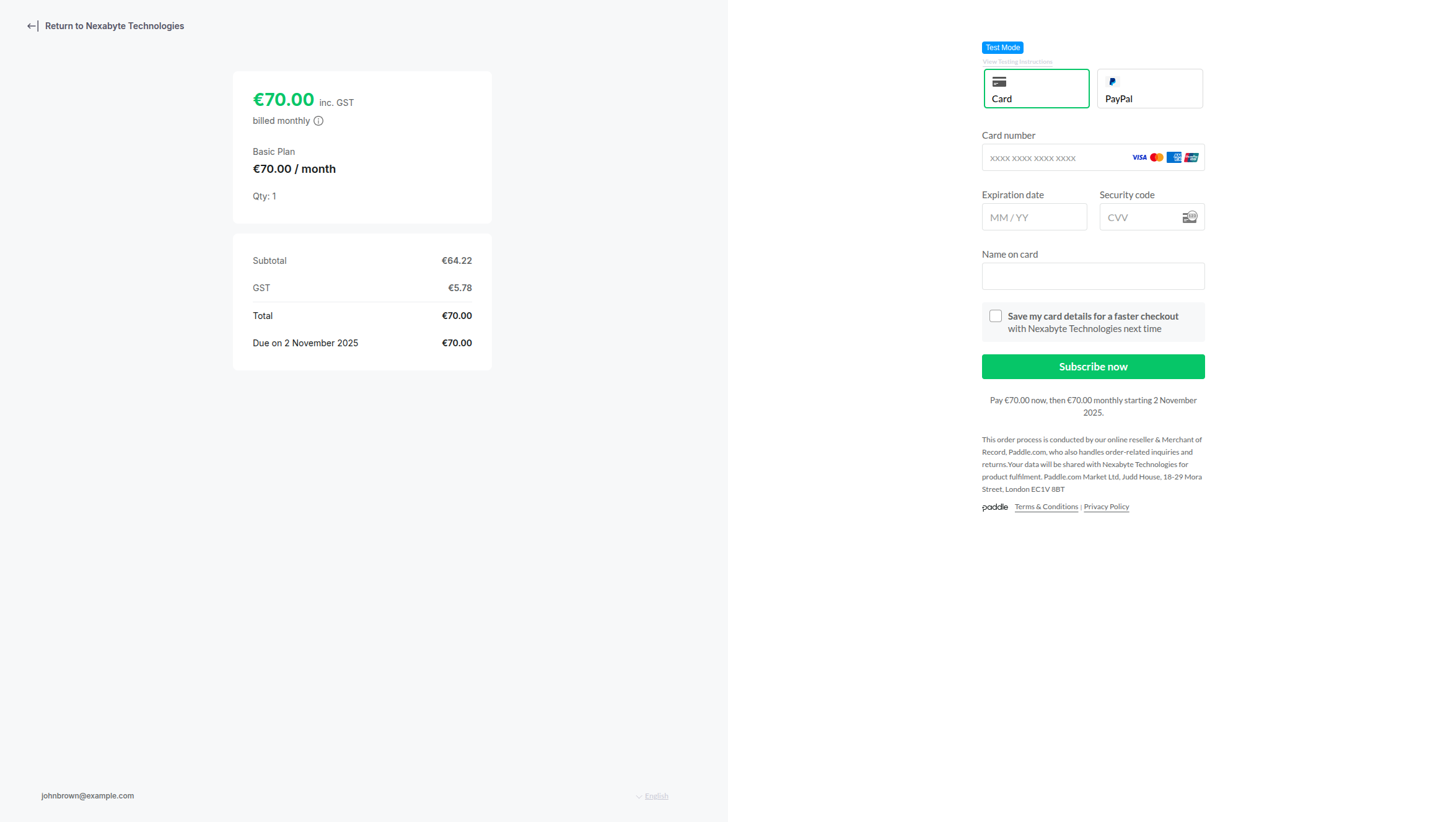 Payment
