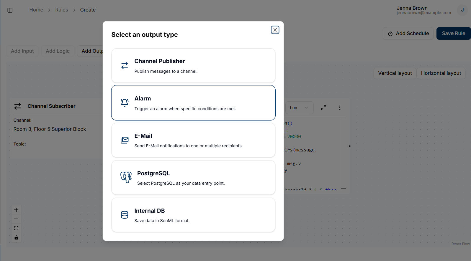 Output options