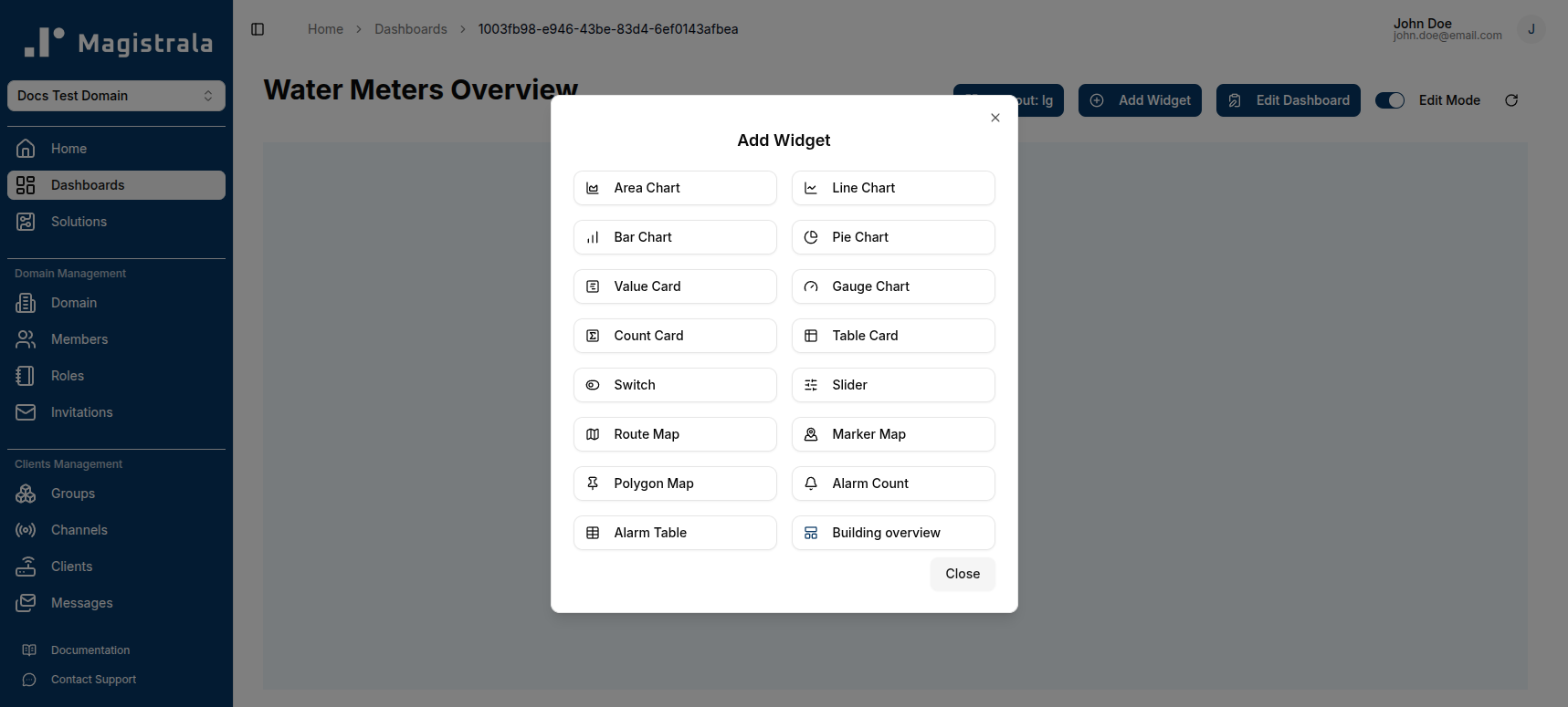 Add Widget