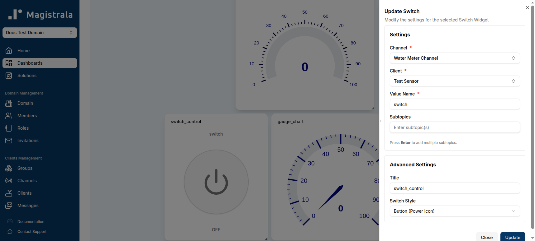Edit Switch Dialog