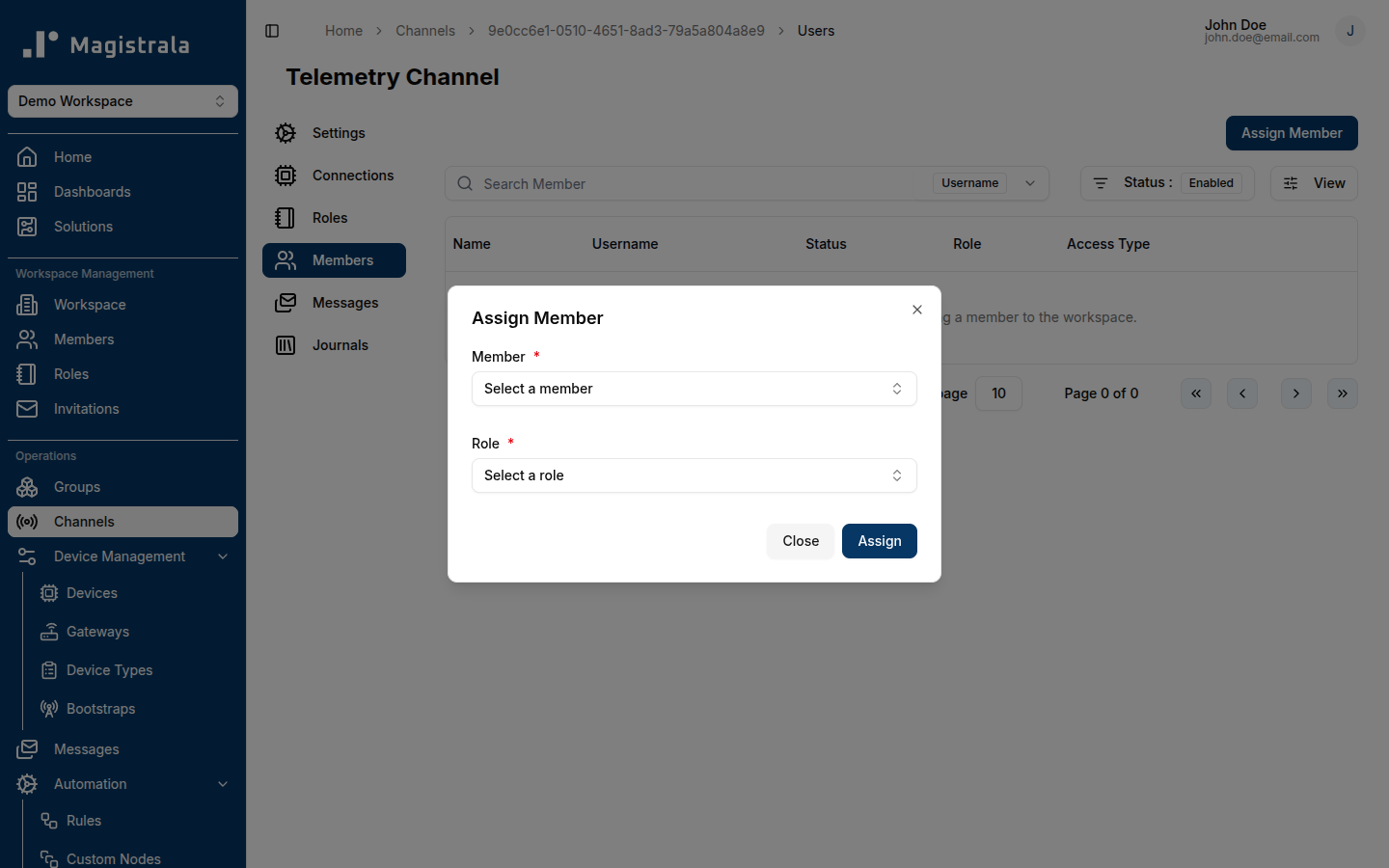 Assign role members