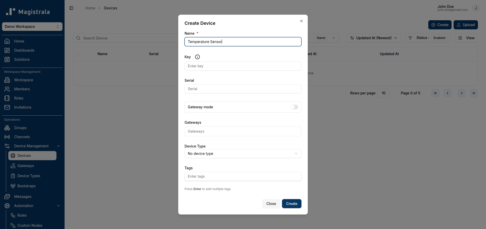 Device information