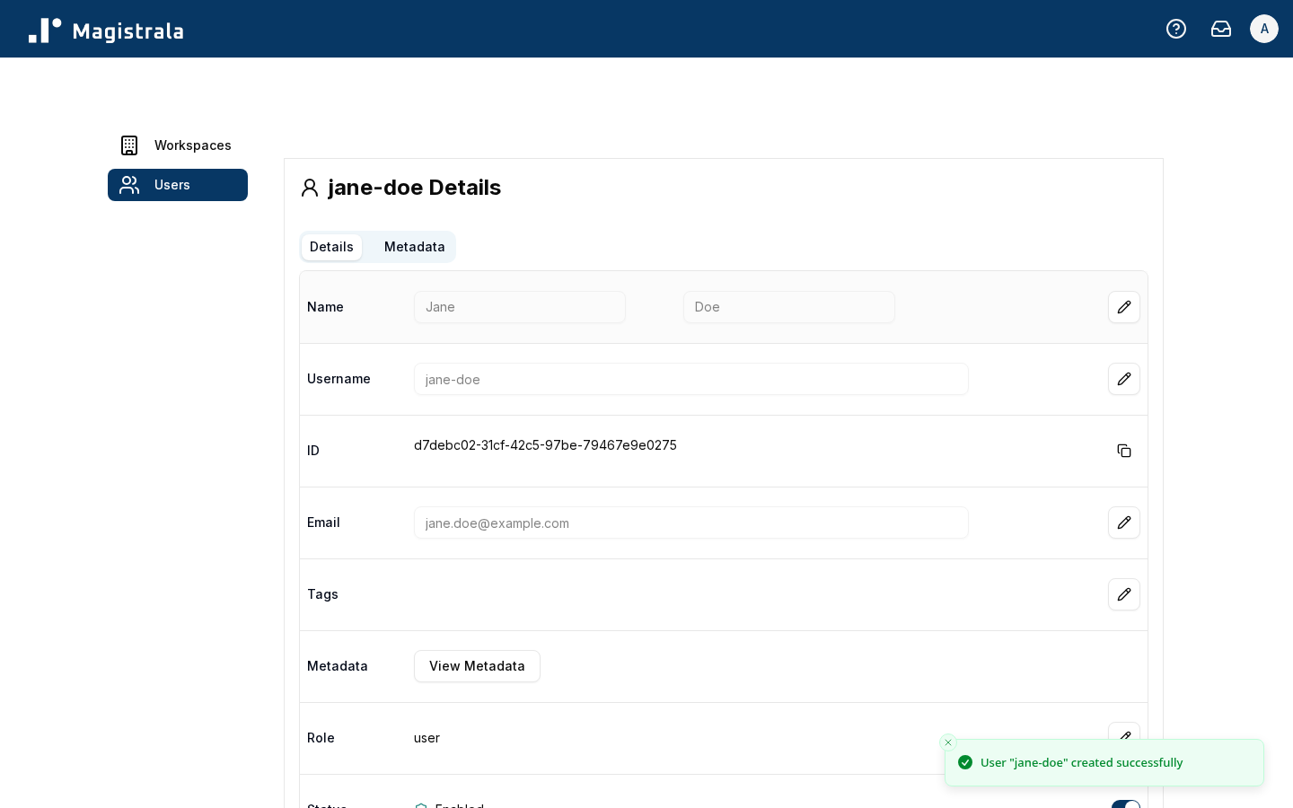 User Detail