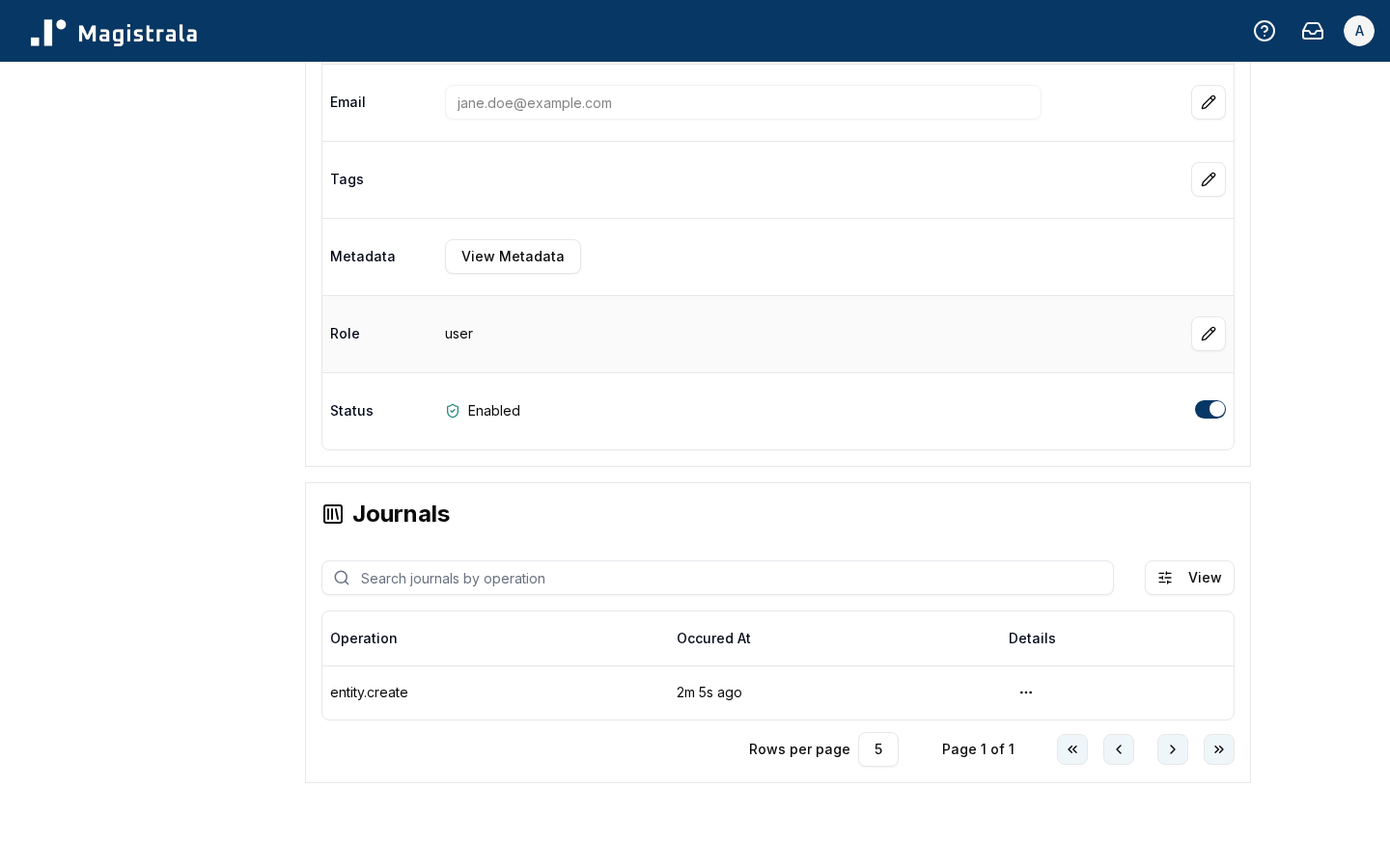 User Journals