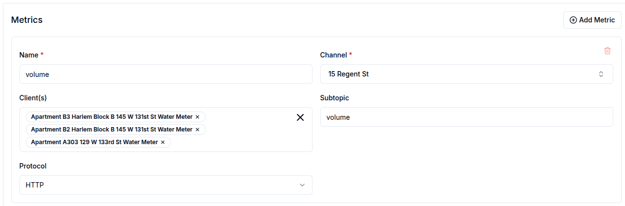 Metrics Section